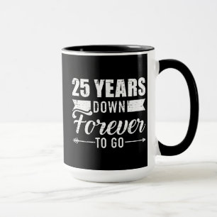 Caneca 25 anos depois do aniversário de 25 casamento