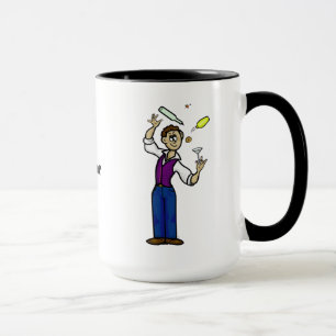 Caneca 2 Cartoon Masculino Barman Mug Adicionar Nome