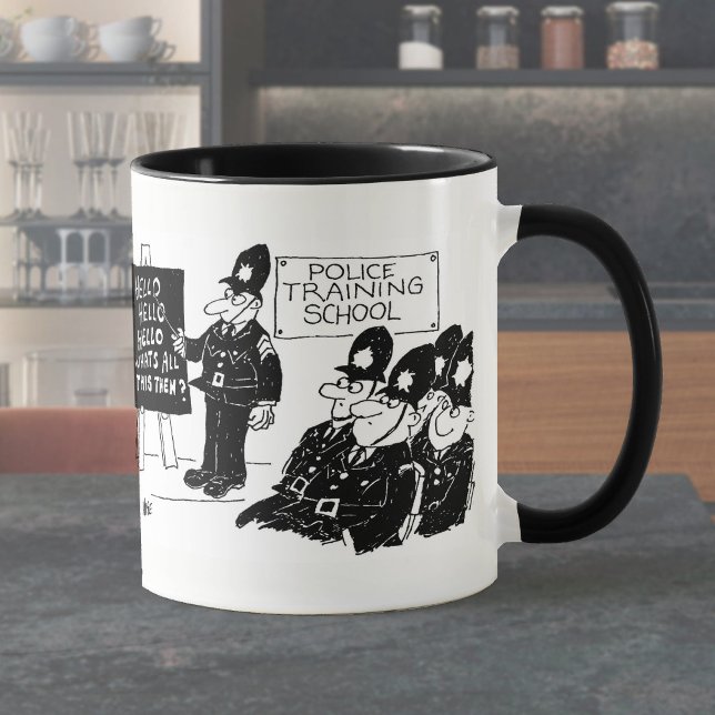 Caneca 2 Cartoons da Polícia (Criador carregado)