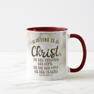 Caneca 2 Corinthians 5:17 Se alguém estiver em Cristo Mug