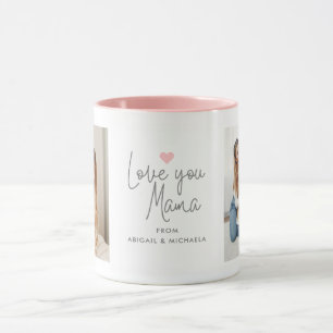 Caneca 2-Foto Moderna "Amo-te Mãe"