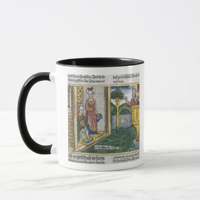 Caneca 2 Samuel 11 1-5 David vêem Bathsheba banhar-se, de (Esquerda)