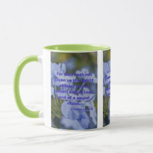 Caneca 2 Timothy 1:7 KJV Escritura de Bíblia Pic Dois Tom