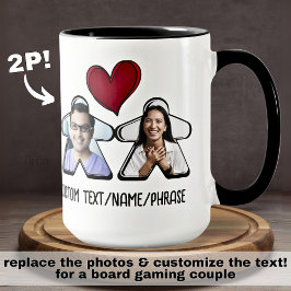 Caneca 2P Conselho personalizado Mug Casal Jogo de Fotogr