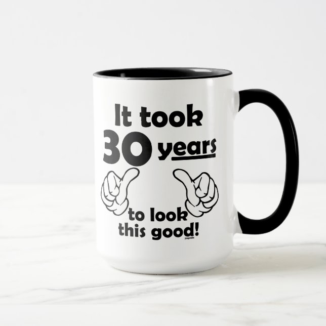 Caneca 30 anos para olhar isto bom (Direita)