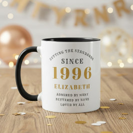 Caneca 30th Birthday 1996 Add Name Elegant
