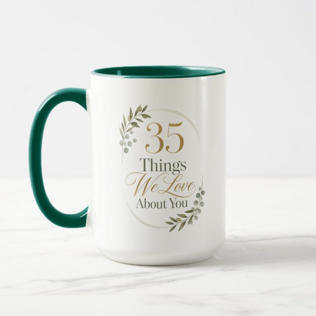 Caneca 35 Coisas Que Amamos Sobre Minha Esposa (Esquerda)