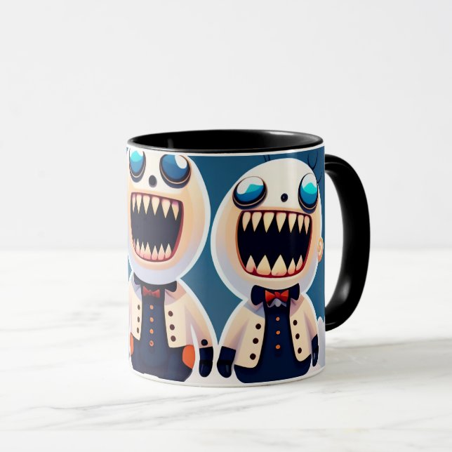 Caneca 3 Halloween Zombie (Frente Esquerda)