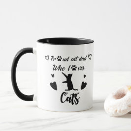 Caneca 3.pai de gato orgulhoso, pai de gato, melhor pai d