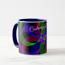 Caneca 3D 2D Geometric Hybrid Coffee Mug