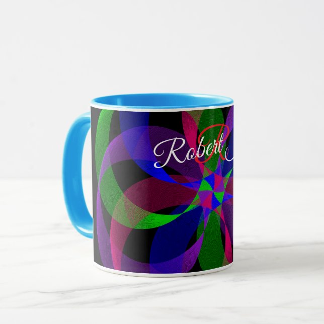 Caneca 3D 2D Geometric Hybrid Coffee Mug (Frente Esquerda)