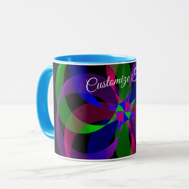 Caneca 3D 2D Geometric Hybrid Coffee Mug (Frente Esquerda)