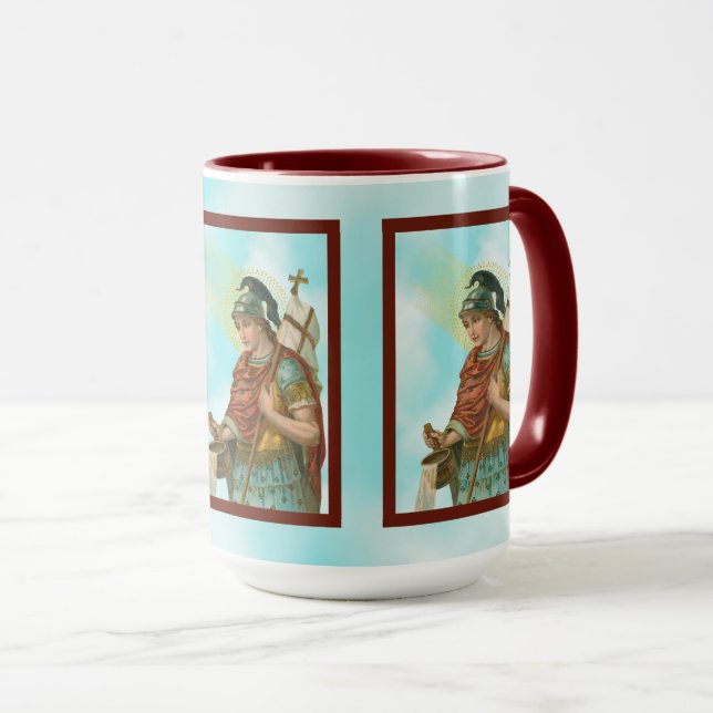 Caneca 3xSt Florian com Balde (Céu Claro; M19) 15 oz. (Frente Esquerda)