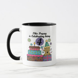 Caneca 4º Aniversário Camisetas e presentes