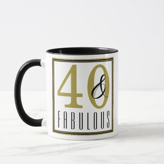 Caneca 40 e fabulosa celebração de aniversário (Esquerda)