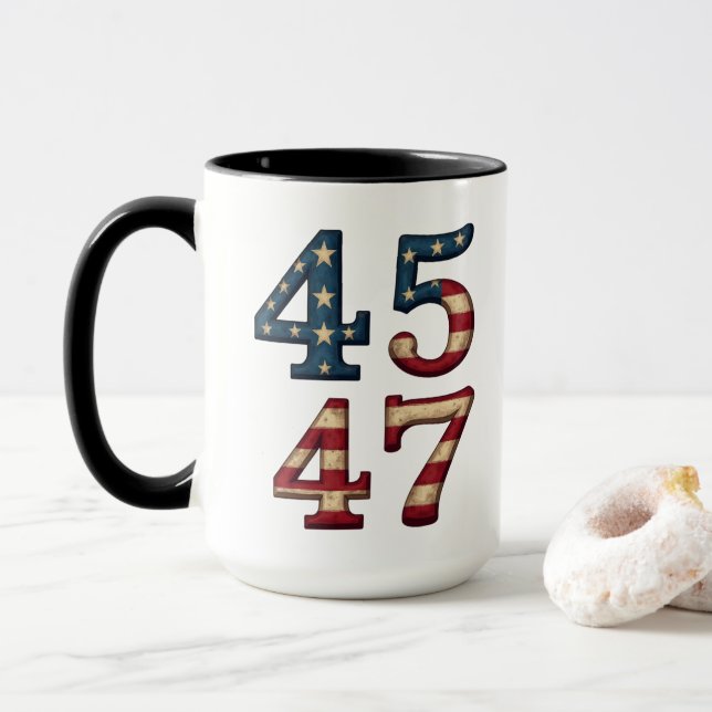 Caneca 45-47 presidente trump (Com Donut)