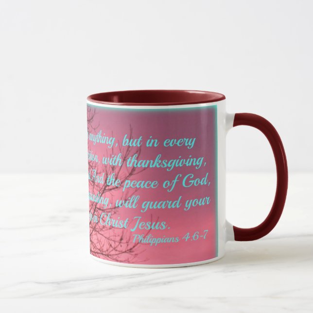 Caneca 4:6 diário dos Philippians da oração (Direita)