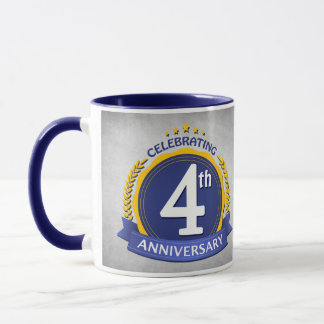 Caneca 4 anos de aniversário - Café Mug