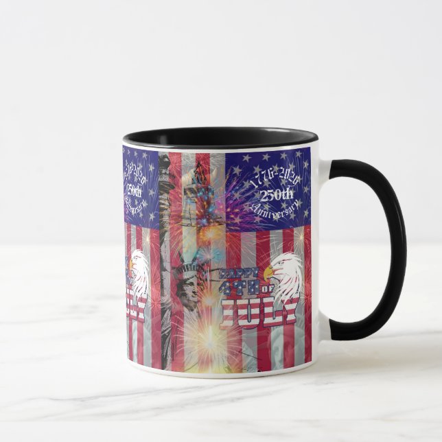 Caneca 4 de julho: 250º aniversário da América (Direita)