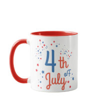4 de julho 4.º Nome personalizado do Mug