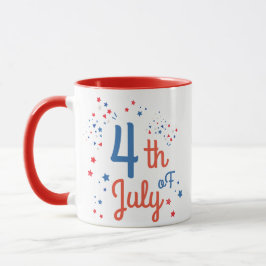 Caneca 4 de julho 4.º Nome personalizado do Mug