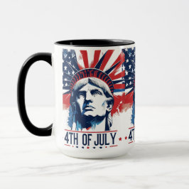 Caneca 4 de julho celebrações do Orgulho Americano Patrió