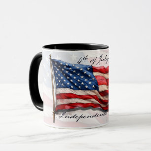 Caneca 4 de julho - Celebrar com a bandeira dos EUA