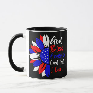Caneca 4 De Julho Deus Abençoe a América Terra Que Eu Amo