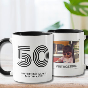 Caneca 50ª Festa de aniversário Favor da Mug do ano de co