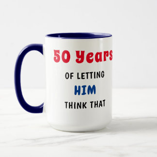 Caneca 50 anos de aniversário Mug - Hers - Personalize!