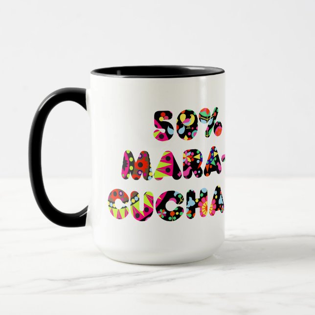 Caneca 50% Maracucha – Design Folclórico de Maraca (Esquerda)