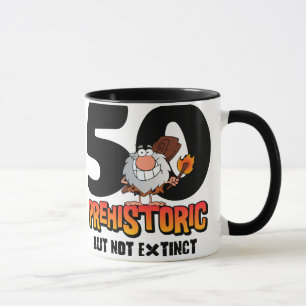 Caneca 50th aniversário pré-histórico