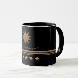 Caneca 5 estrelas com escovas Douradas para Black Profess