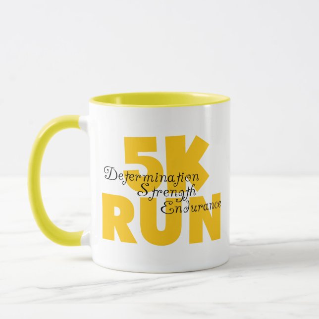 Caneca 5K Executar Amarelo (Esquerda)
