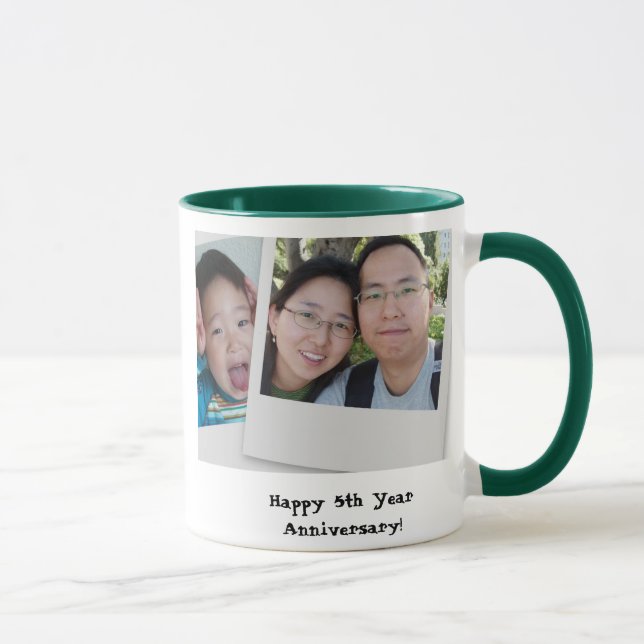 Caneca 5o aniversário feliz do ano! (Direita)