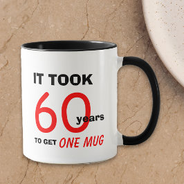 Caneca 60º aniversário Presentes para Homens Mug - Engraç