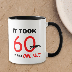 Caneca 60º aniversário Presentes para Homens Mug - Engraç