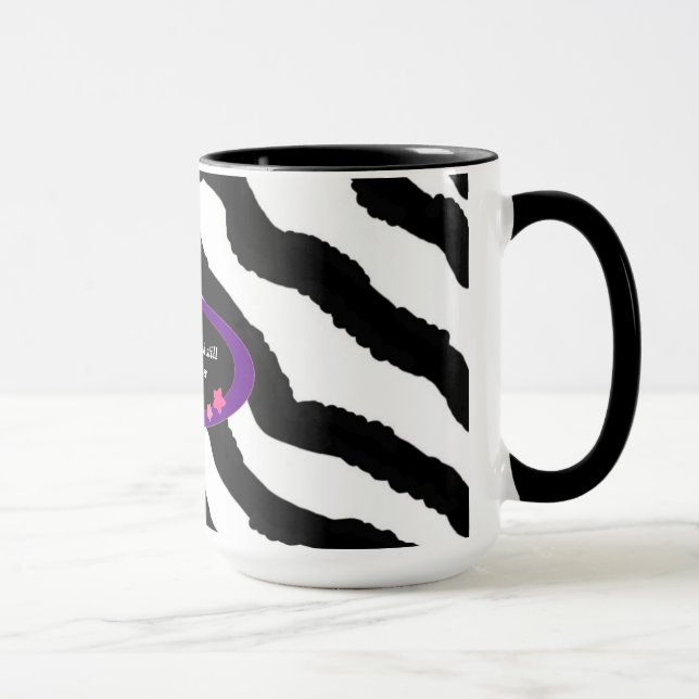 Caneca 60º aniversário, Zebra Impressão (Direita)