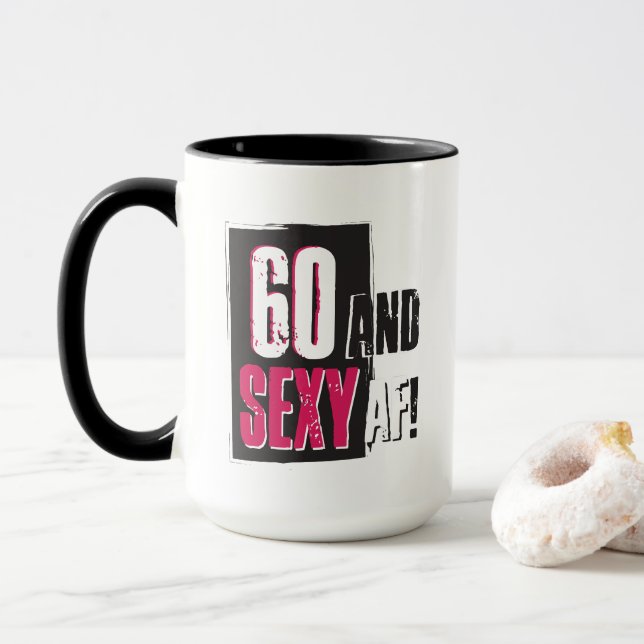 Caneca 60 e Sexy AF Mug - Personalizar Novamente (Com Donut)