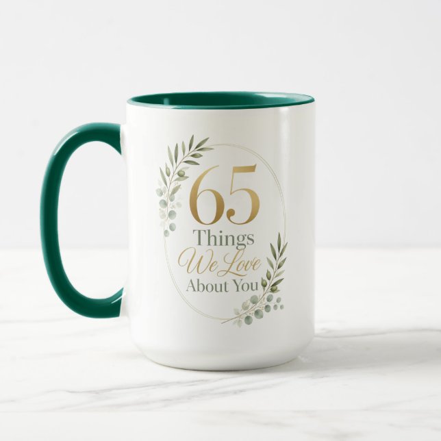 Caneca 65 Coisas Que Amamos Sobre a Mamãe (Esquerda)