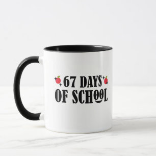 Caneca 67 Dias De Escola Engraçado Seis Sete Meme 