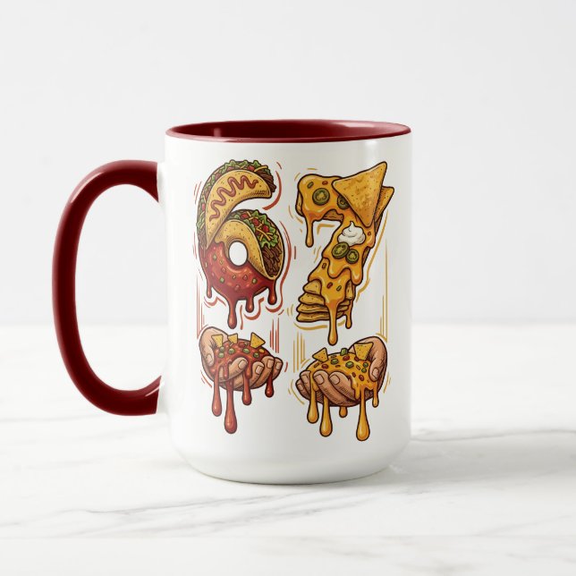 Caneca 67 Meme Cinco De Mayo Taco Nacho Engraçado (Esquerda)