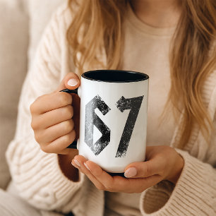 Caneca 67 Meme Funny Seis Sete General Alpha