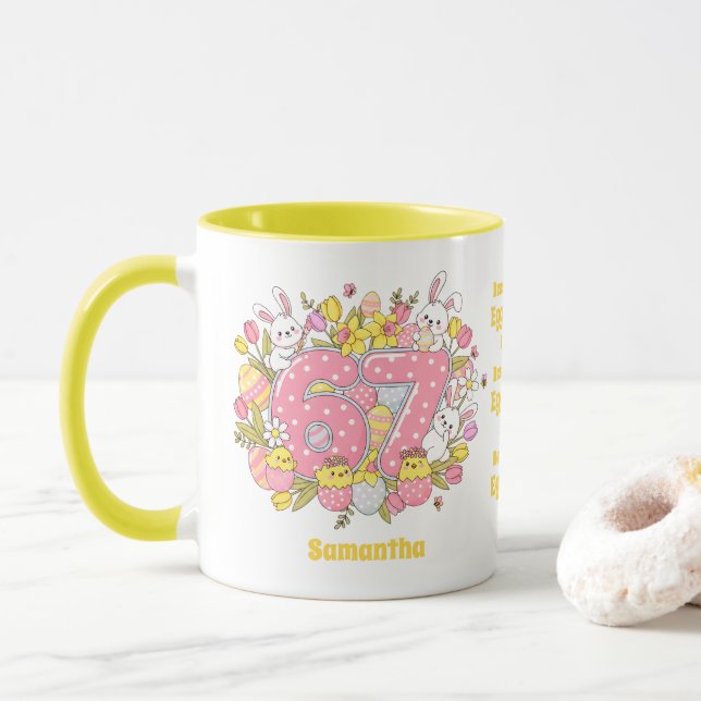 Caneca 67 Razões pelas Quais Somos Amigos Egg-cellentes!  (Com Donut)