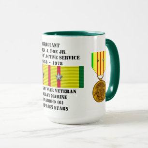 CANECA 6 ESTRELAS COMBATEM A GUERRA DO VIETNAME MARINHO