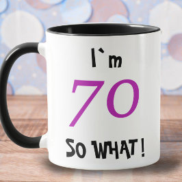 Caneca 70, que divertido 70 inspirador de aniversário