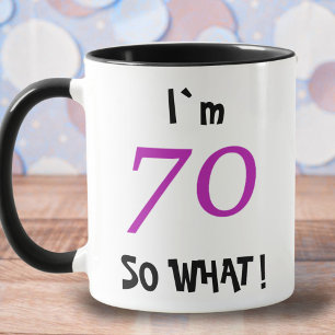 Caneca 70, que divertido 70 inspirador de aniversário