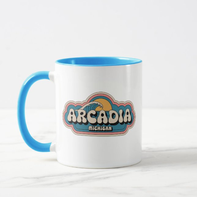Caneca 70 Retro Arcadia Michigan Vintage Coffee Mug (Esquerda)