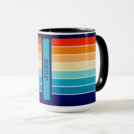 Caneca 70s Rainbow Stripes