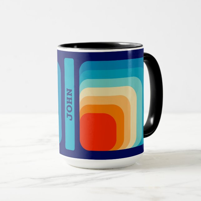 Caneca 70s Square Rainbow (Frente Esquerda)